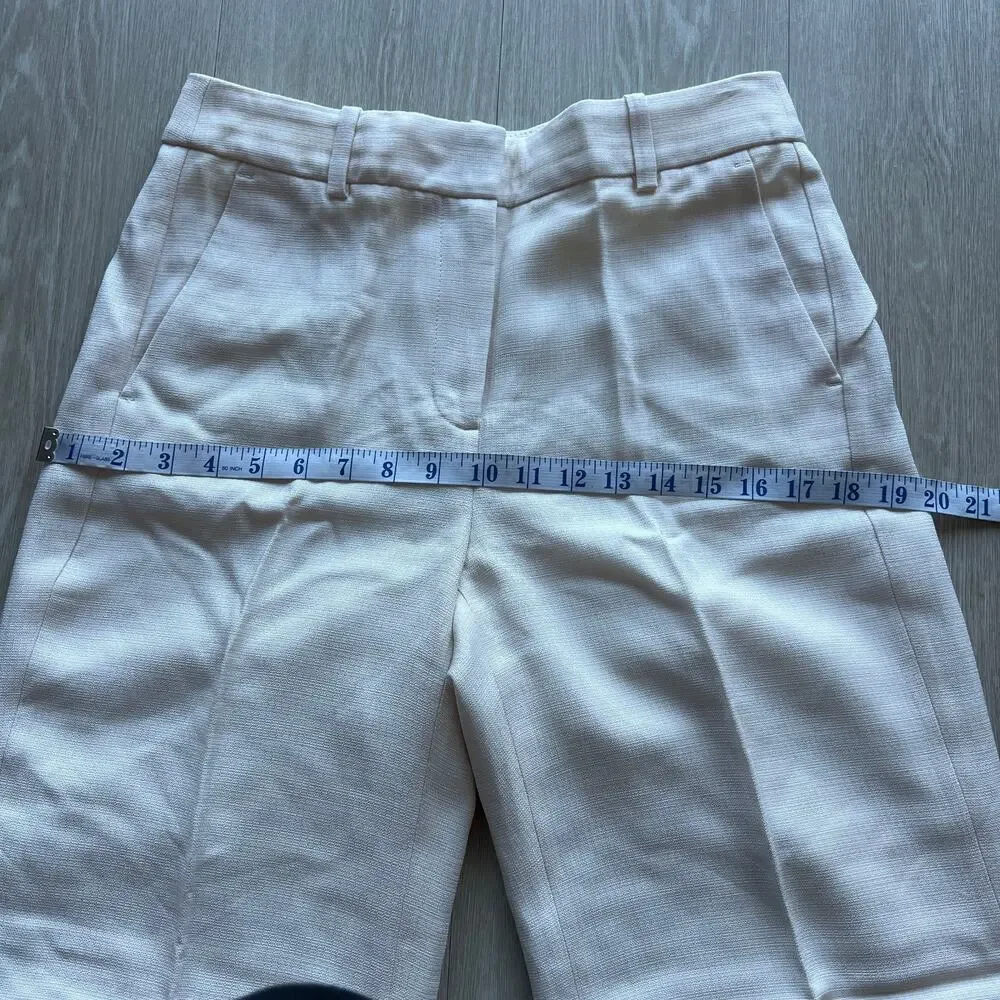 J Crew Cuffed Wide Leg Trouser In Luster Canvas Pants Womens 6
